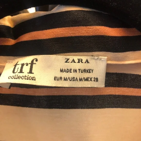 Zara Striped Silky Blouse - Picture 3 of 4